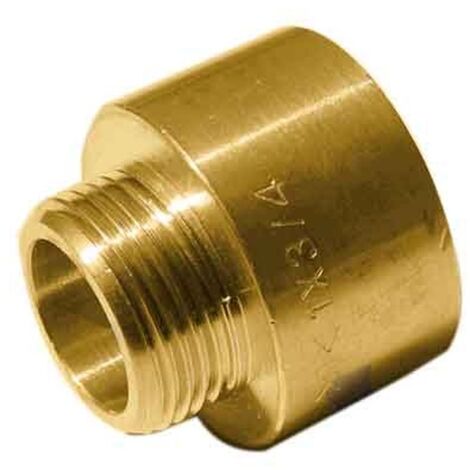 Manicotto Ridotto in Ottone Giallo F 1" x M 3/4" – Raccordo Filettato Femmina Maschio