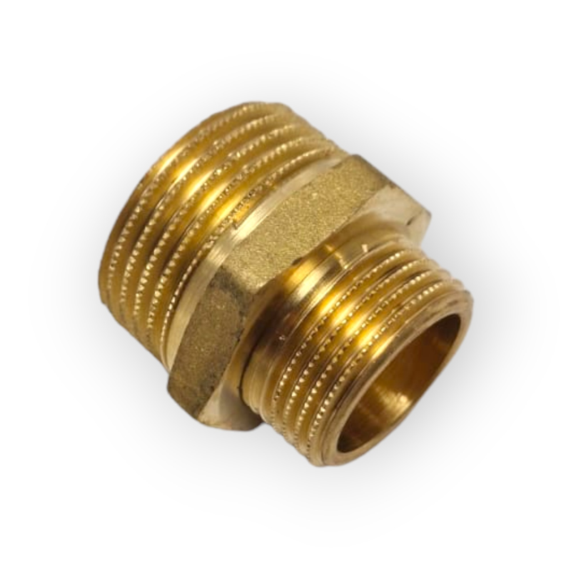 Nipplo Ridotto in Ottone 3/4" x 1" M/M – Raccordo Filettato Maschio per Impianti Idraulici