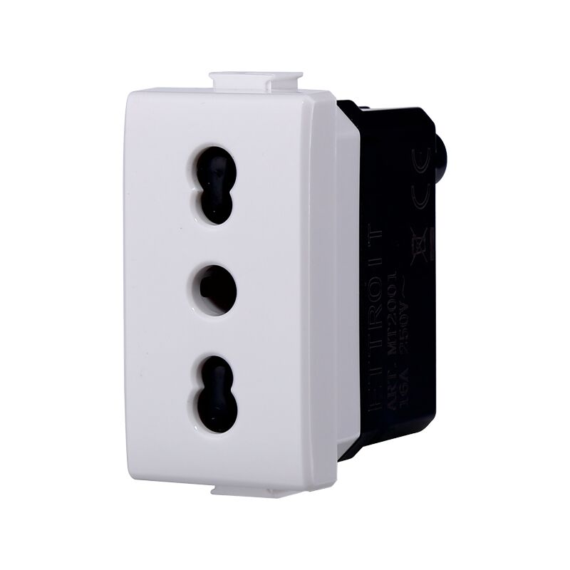 Presa Bivalente Bipasso 10/16A 2P+T 250V Compatibile BTicino Matix | 1 Modulo