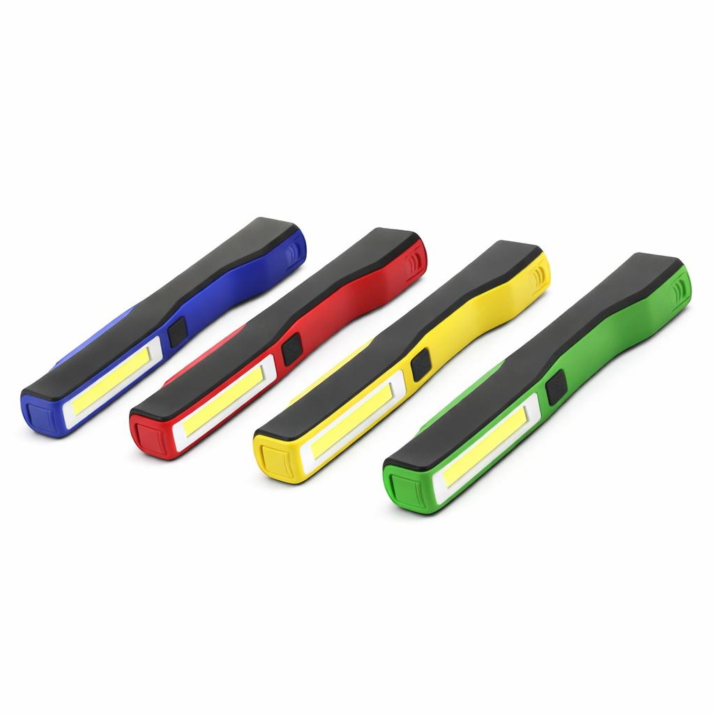 Lampadina Portatile con Calamita – LED Multicolore Blu, Rosso, Giallo, Verde