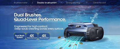 Robot Aspiratore Pulitore Automatico Per Piscina Autonomia 160 minuti Fondale e Pareti