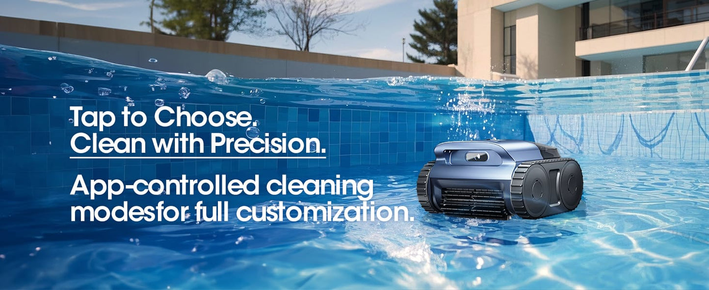 Robot Aspiratore Pulitore Automatico Per Piscina Autonomia 160 minuti Fondale e Pareti