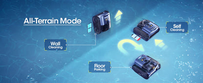Robot Aspiratore Pulitore Automatico Per Piscina Autonomia 160 minuti Fondale e Pareti