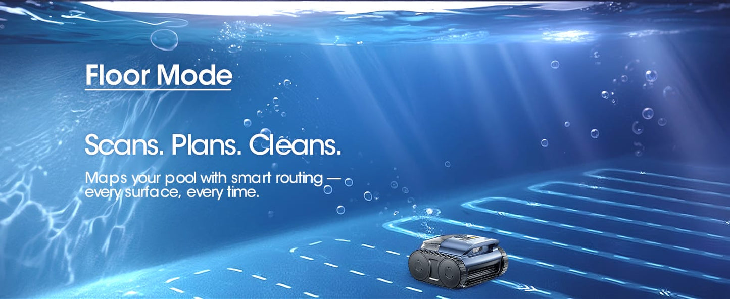 Robot Aspiratore Pulitore Automatico Per Piscina Autonomia 160 minuti Fondale e Pareti
