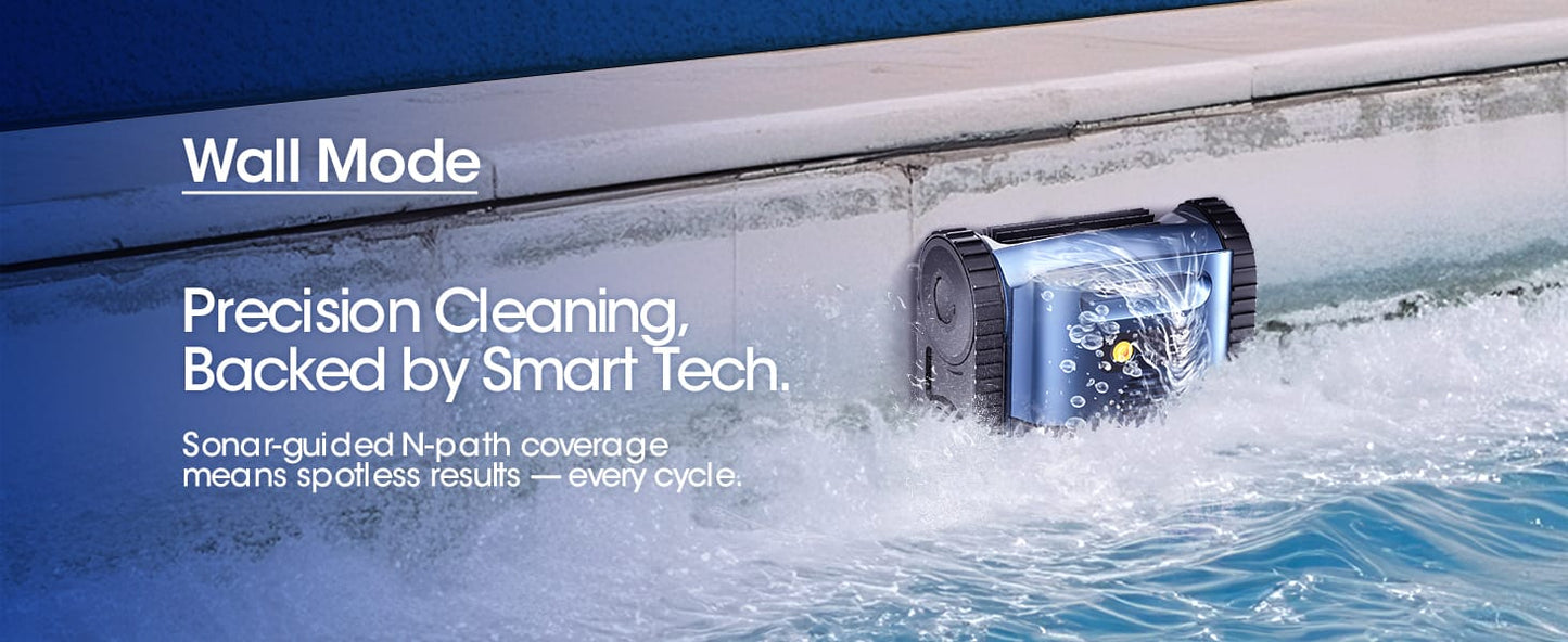 Robot Aspiratore Pulitore Automatico Per Piscina Autonomia 160 minuti Fondale e Pareti