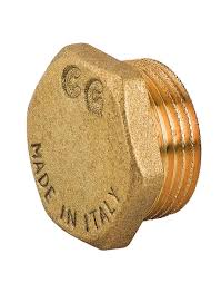 Tappo in Ottone Giallo 1/2" – Tappo Filettato Femmina per Impianti Idraulici