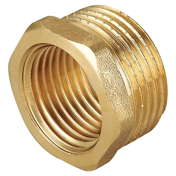 Riduzione Filettata in Ottone Giallo M 3/4" x F 1/2" – Raccordo Ridotto Maschio Femmina