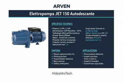 Scheda Tecnica Arven JET 150