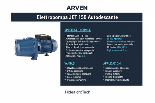 Scheda Tecnica Arven JET 150